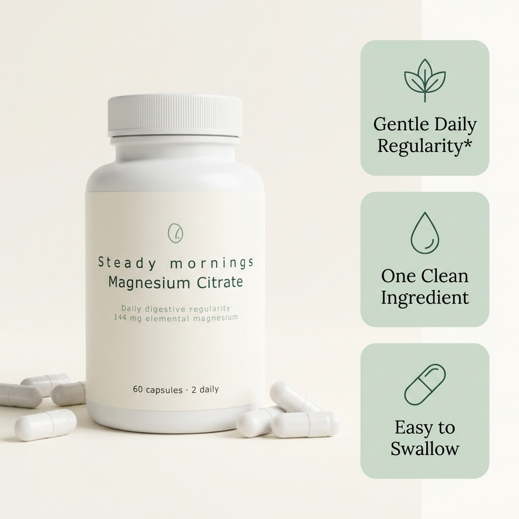 Steady — Daily Magnesium Citrate · 60 Vegan Capsules