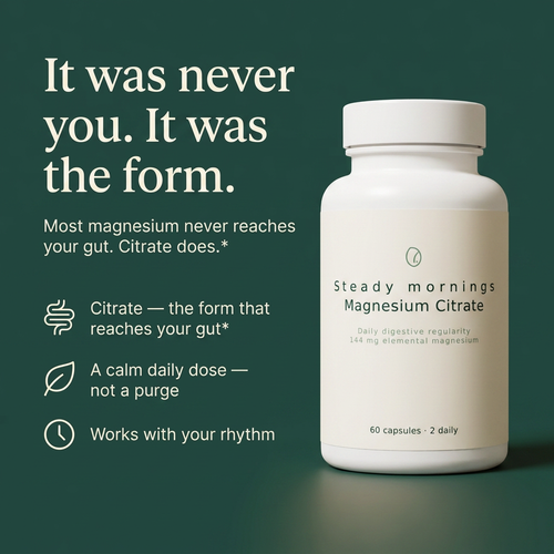 Steady — Daily Magnesium Citrate · 60 Vegan Capsules