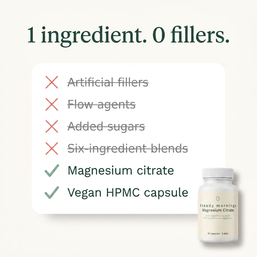 Steady — Daily Magnesium Citrate · 60 Vegan Capsules